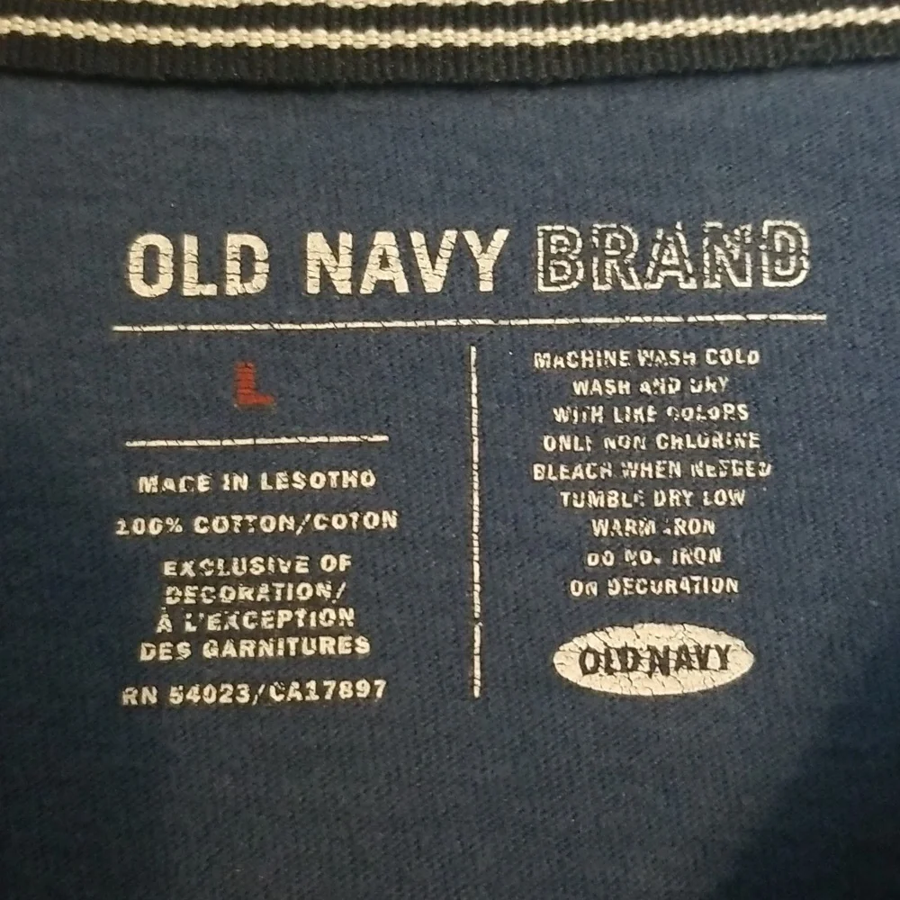 Old Navy Classic Blue Long Sleeve Tee, Large